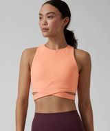 Bright Peach Conscious Crop Cut Out Bra A-C Photo 0