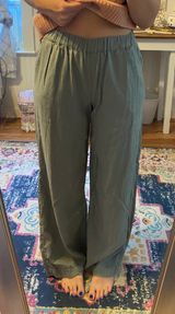 Caslon Green Linen Pants Photo 0