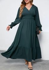 Plus Ruffle Hem Dress Photo 0