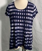 Susan Lawrence blue blouse size L career style Photo 0