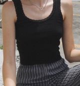 Brandy Melville black lace tank top Photo 0