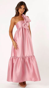 Pink Petal & Pup Maxi Bow Dress Photo 0