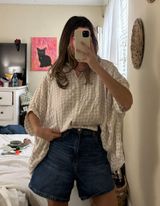 fab'rik  Bat Wing Gingham Blouse  Photo 0