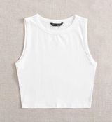 SheIn White Crop Top Photo 0