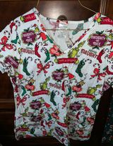 The Grinch Holiday Scrub Top Photo 0