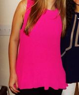 Umgee Hot pink pleated tank top Photo 0