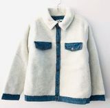 🆕 BP. Reversible Faux Fur Denim Jacket in Ivory Shearling/Classic Indigo…​​​ Photo 0