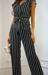 Navy & White Jumpsuit Photo 0