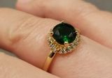 💕VANESSA MOONEY💕 The Corrine Ring Emerald Green 8 NWOT Photo 0