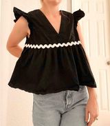 Who What Wear Black Peplum Tank Top Photo 0