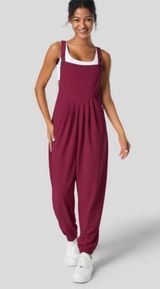 NWT HALARA Waffle Jogger Overalls Sz Medium Jumpsuit Adjustable Button Straps Photo 0