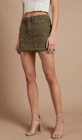 Free People Green Cargo Skirt Photo 0