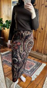Briggs New York Vintage Paisley Maxi Skirt Photo 0