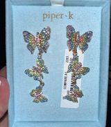 Piper K Rainbow Butterfly Earrings Photo 0