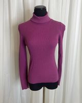 Reference Point Mauve  Ribbed Turtleneck Sweater Photo 0