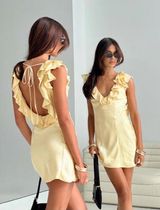 Princess Polly Yellow Frill Dress Photo 0