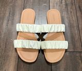Old Navy Cream Ruched Strap Sandals Photo 0