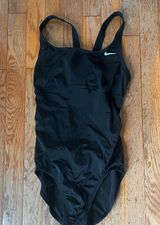 Nike Black Racerback One-Piece Swimsuit Photo 0