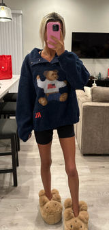 Boutique Teddy Bear Fleece Blue Size L Photo 0