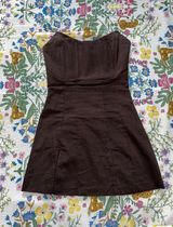 White Fox Brown Corset Dress Size XS Photo 0