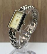 Vanity Fair Rectangle Wrist Watch Silver Links for Women Vintage and New Battery Photo 0