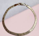 Vintage WWJD Herringbone Chain Bracelet Gold Photo 0