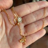 Swarovski Gold Necklace with Dainty Crystal Accents Photo 0