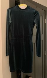 Green Velvet Mini Dress Photo 0