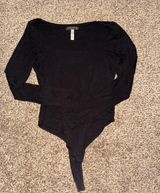 Black Square Neck Bodysuit Photo 0