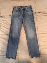 Stretch Super High Waisted Straight Jean Photo 0