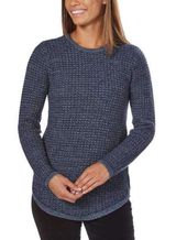 Jeanne pierre Blue Marled Waffle Knit Sweater Photo 0