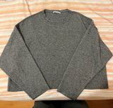 ZARA Fleece Long Sleeve Crop Top Photo 0