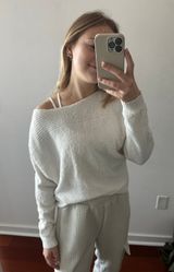 Caslon White Off the Shoulder Sweater Photo 0