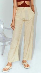 Beige Kacey Lightweight Trouser Pants 4 Photo 0
