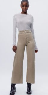 ZARA Marine Straight High Rise Jeans Photo 0