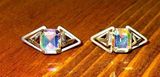 Katy Perry Silver Double Prism with Center Gem Stud Earrings Prism Colle… Photo 0