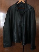 DKNY Black Leather Jacket Photo 0