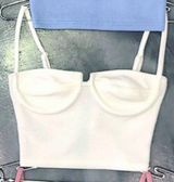 White Crop Top With Underwire Size M Photo 0