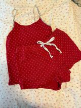 Calvin Klein Pajama Set Two-Piece red logo Photo 0