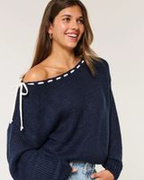 Hollister  Easy Off the Shoulder Sweater in Blue Photo 0