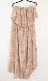 GeeGee New  Tan Patterned Strapless Jumpsuit Size 3XL Photo 0
