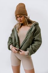 Lightweight Cropped Fleece Jacket Photo 0