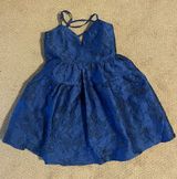Maybelle Jacquard A-Line Mini Dress Royal Photo 0