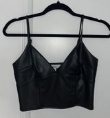 EXPRESS Leather Crop Tank Photo 0