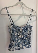 Pretty Little Thing Blue Corset Top Photo 0