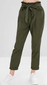 Zaful Belted cuffed straight pants  Photo 0