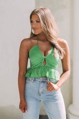 Green Halter Top Photo 0