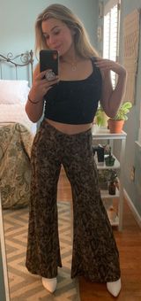 Veronica M Snakeskin Print Flare Pants Photo 0