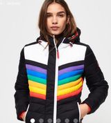 Superdry Chrome Fuji Hooded Puffer Coat Jacket Photo 0