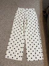 Polka Dot Jeans White Size 27 Photo 0